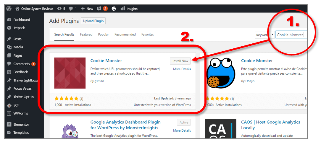 Cookie Monaster Plugin Wordpress Search Results 1