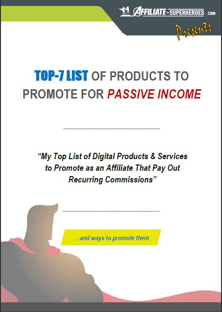 eBook Top 7 Affiliate Products to Promote Passive Income