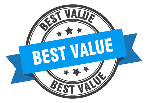best value logo blue