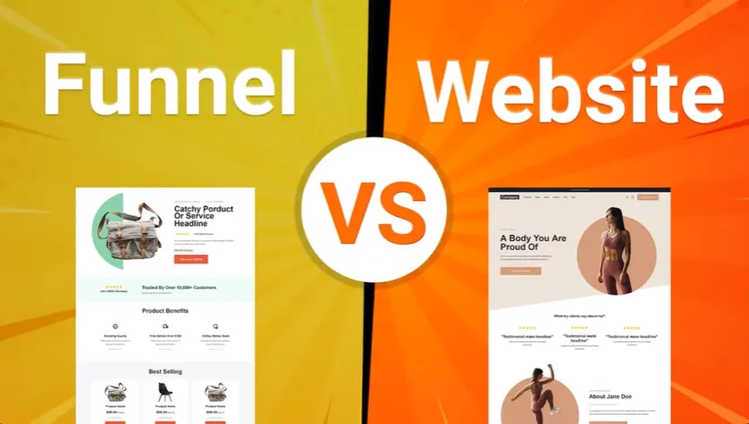 Funnel vs Website