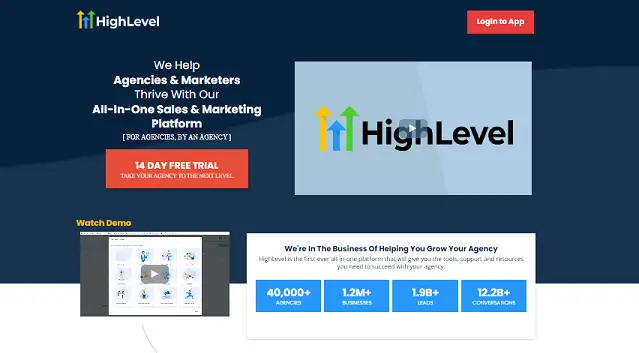 GoHighLevel review home page short 1